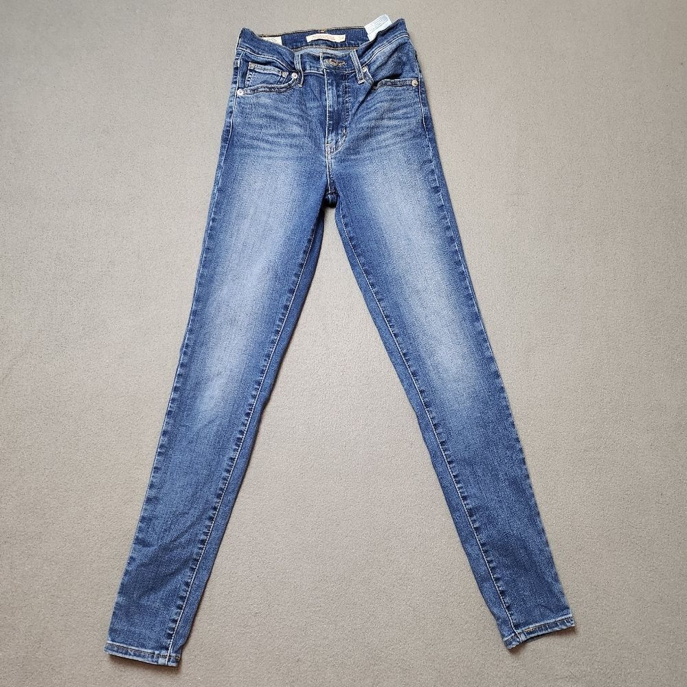 Levi's Mile High Rise Blue Super Skinny Jeans Size 24